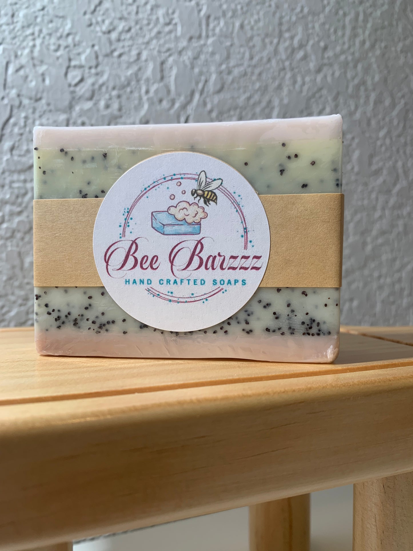 Lemon Vanilla Poppy Seed Shea and Aloe Soap Bar